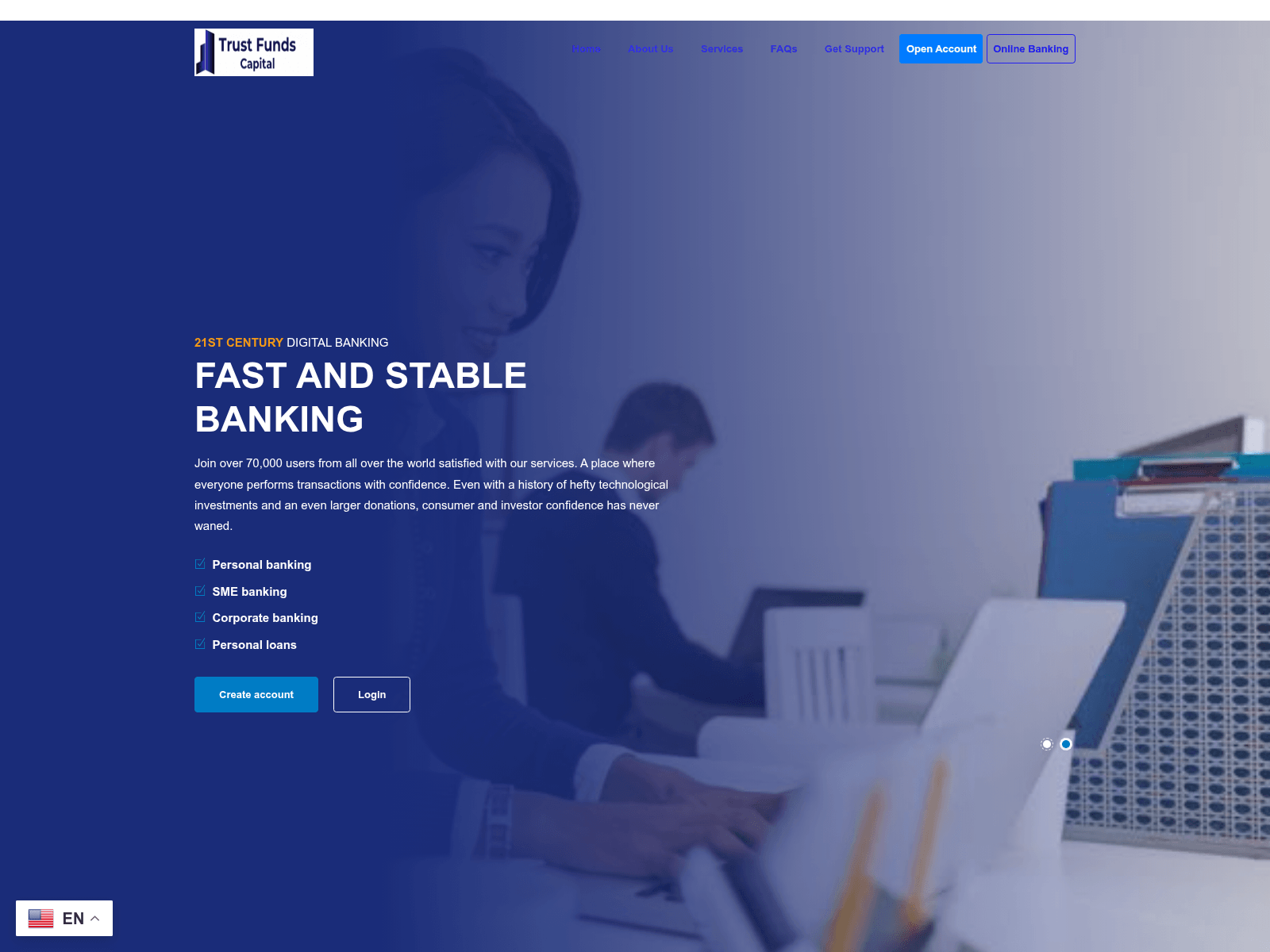 Screenshot of trustfundscapital.xyz.nicoil.xyz