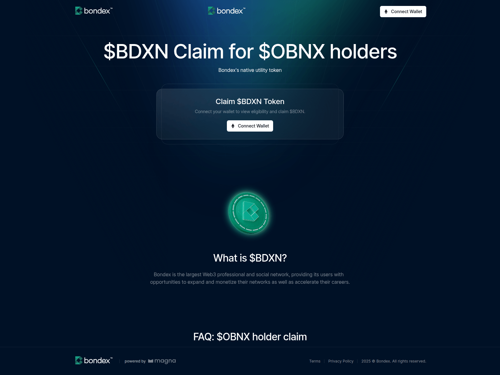 Screenshot of claim.bondex-app.world