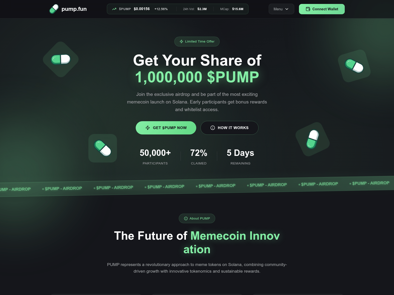Screenshot of drop-pumpfun.click