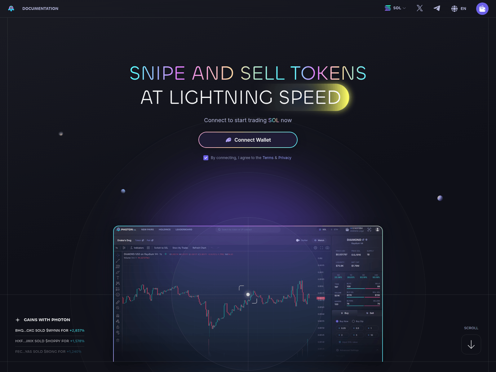 Screenshot of pholon-sol.app