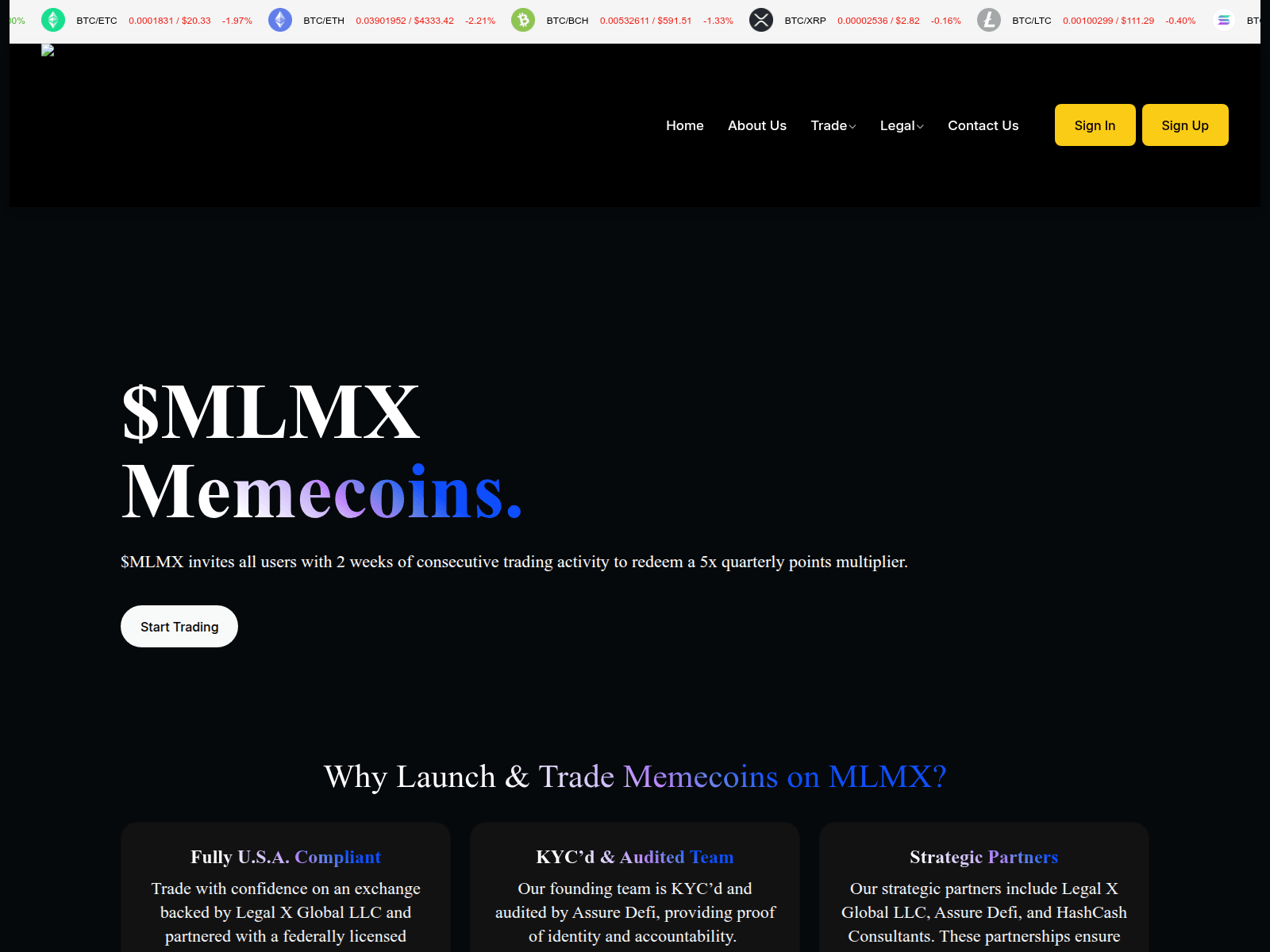 Screenshot of multiplier-mlmxexchange.com