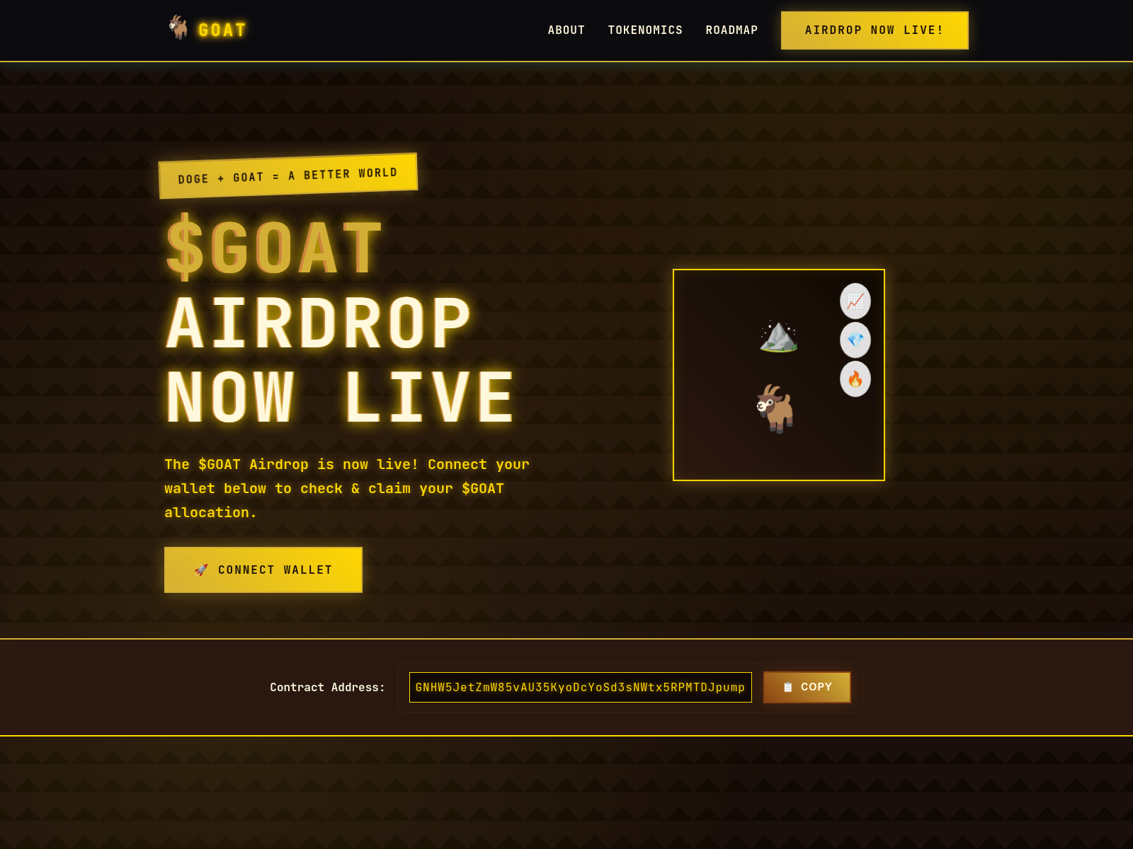 Screenshot of goatcoinsol.net
