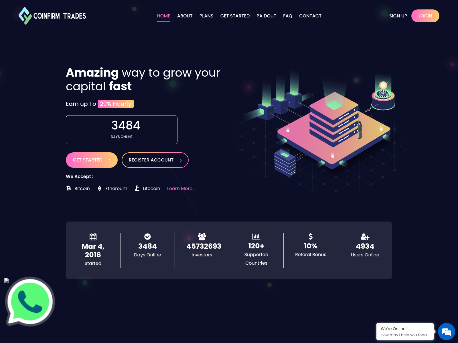 Screenshot of coinfirmtrades.com