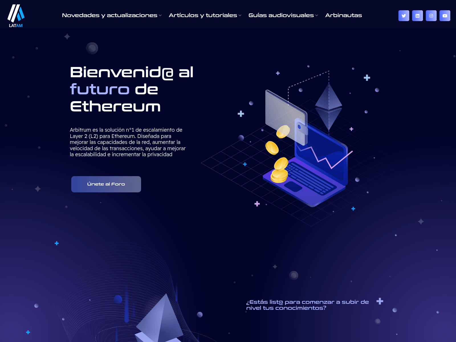 Screenshot of arbitrumlatam.com