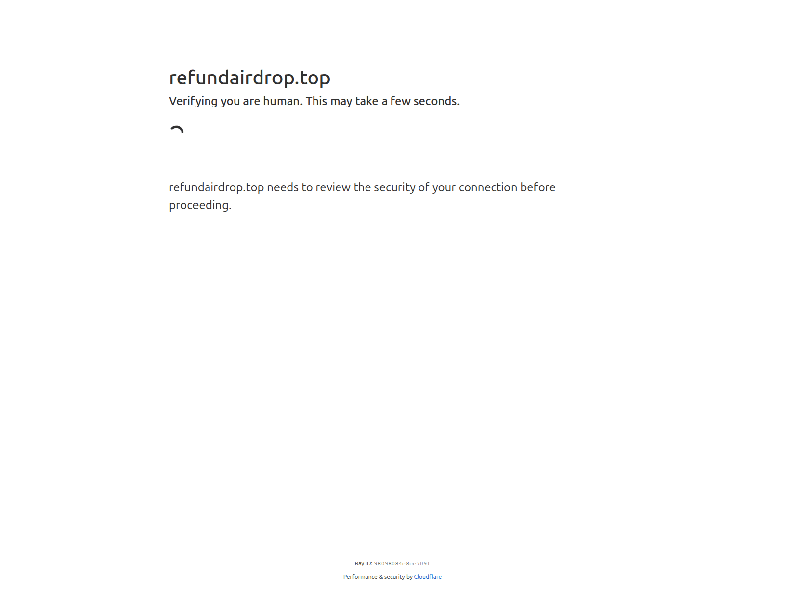Screenshot of refundairdrop.top