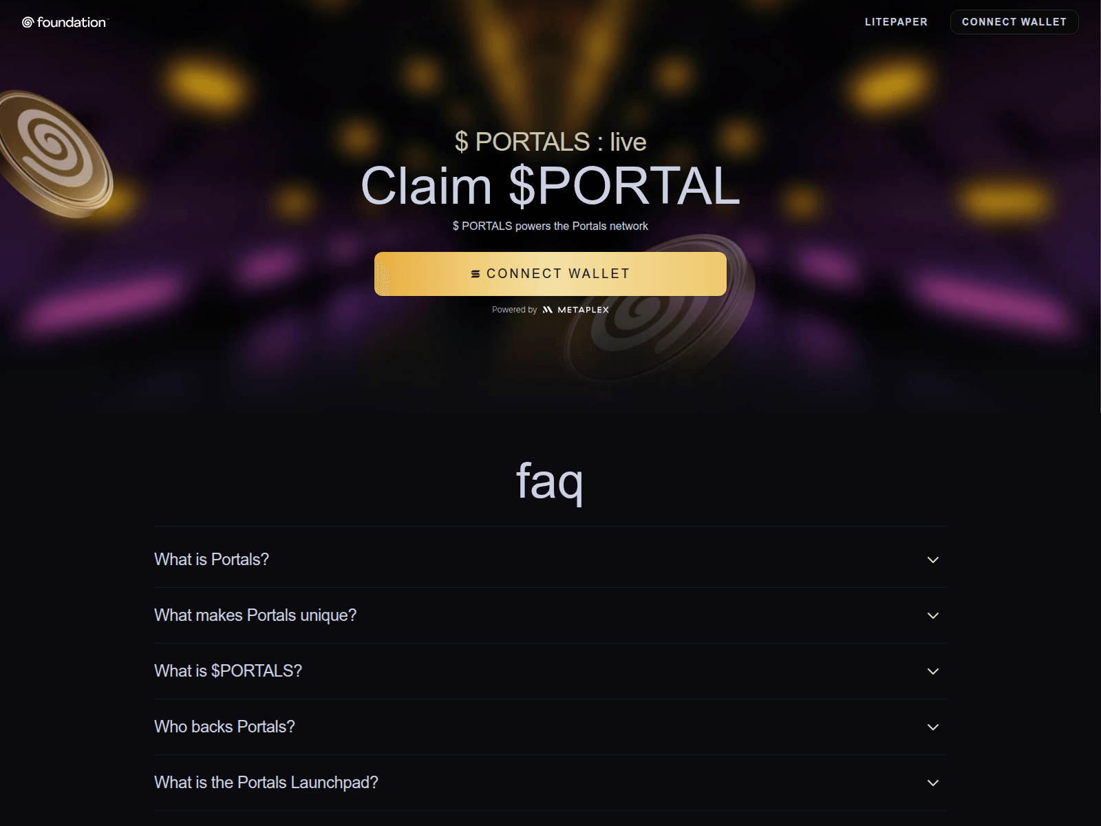 Screenshot of claim-portalsfoundation.com