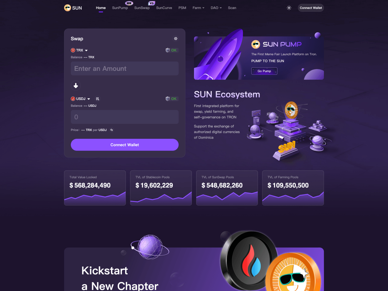 Screenshot of sunsvap.github.io