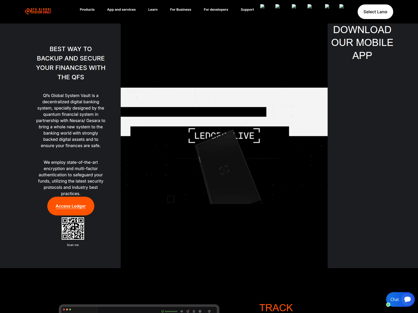 Screenshot of qfsglobalsystemvault.com