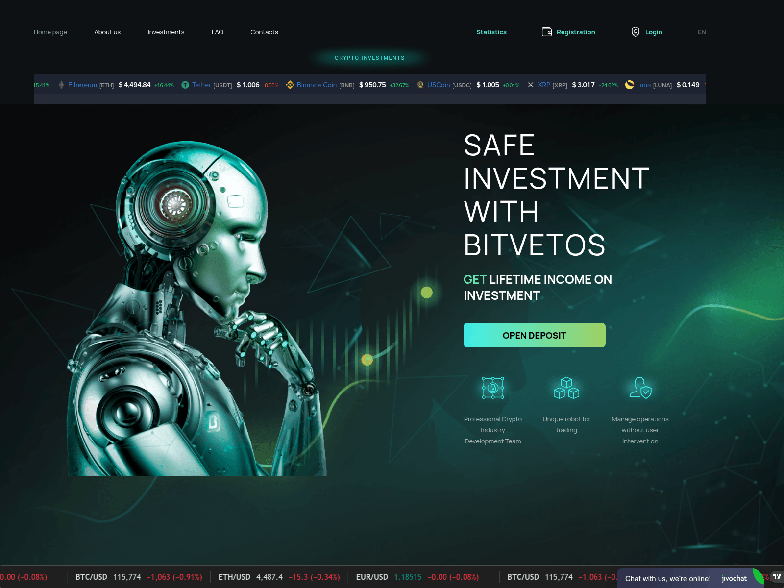 Screenshot of bitvetos.live