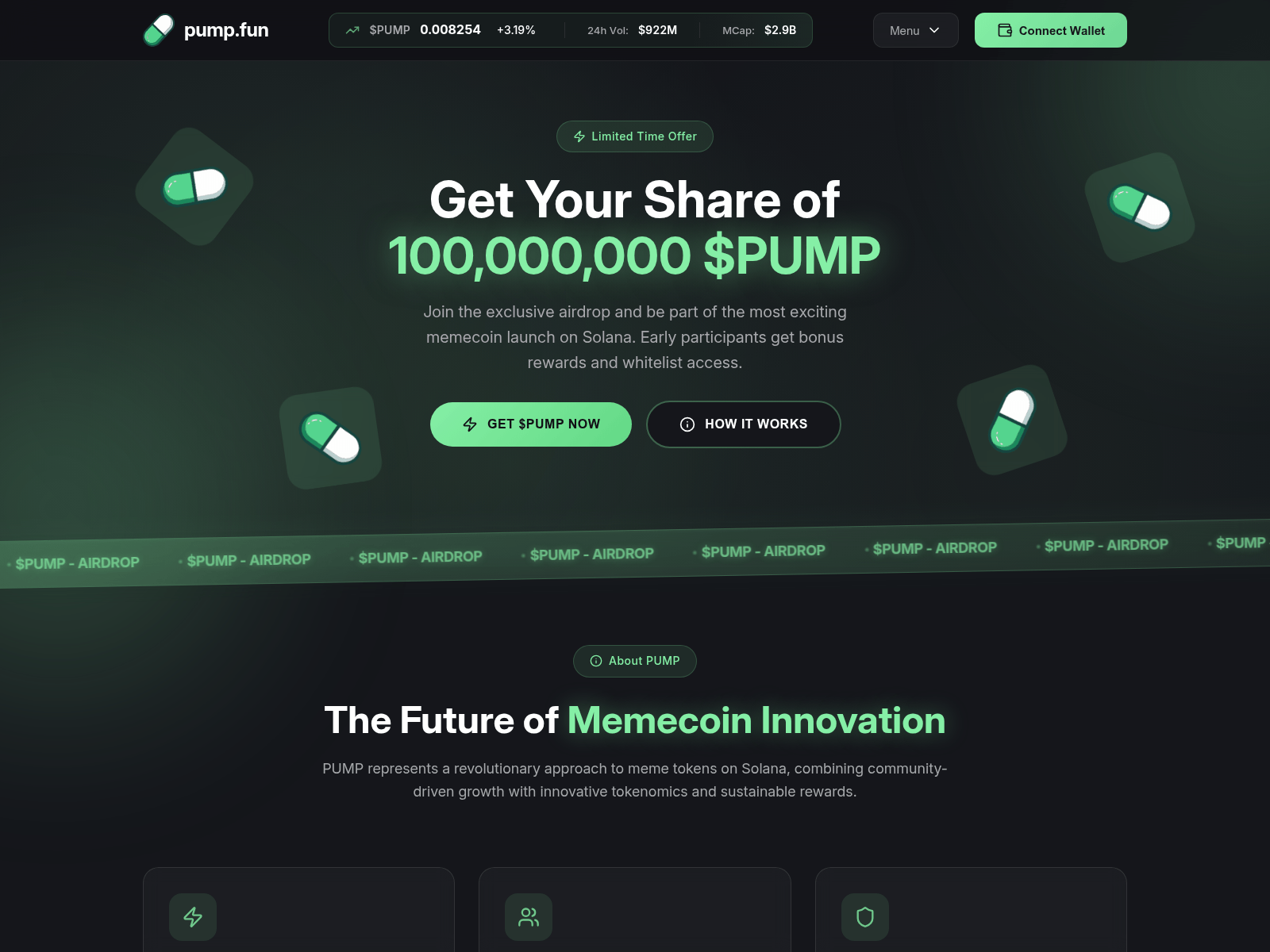 Screenshot of stake-pump.fun