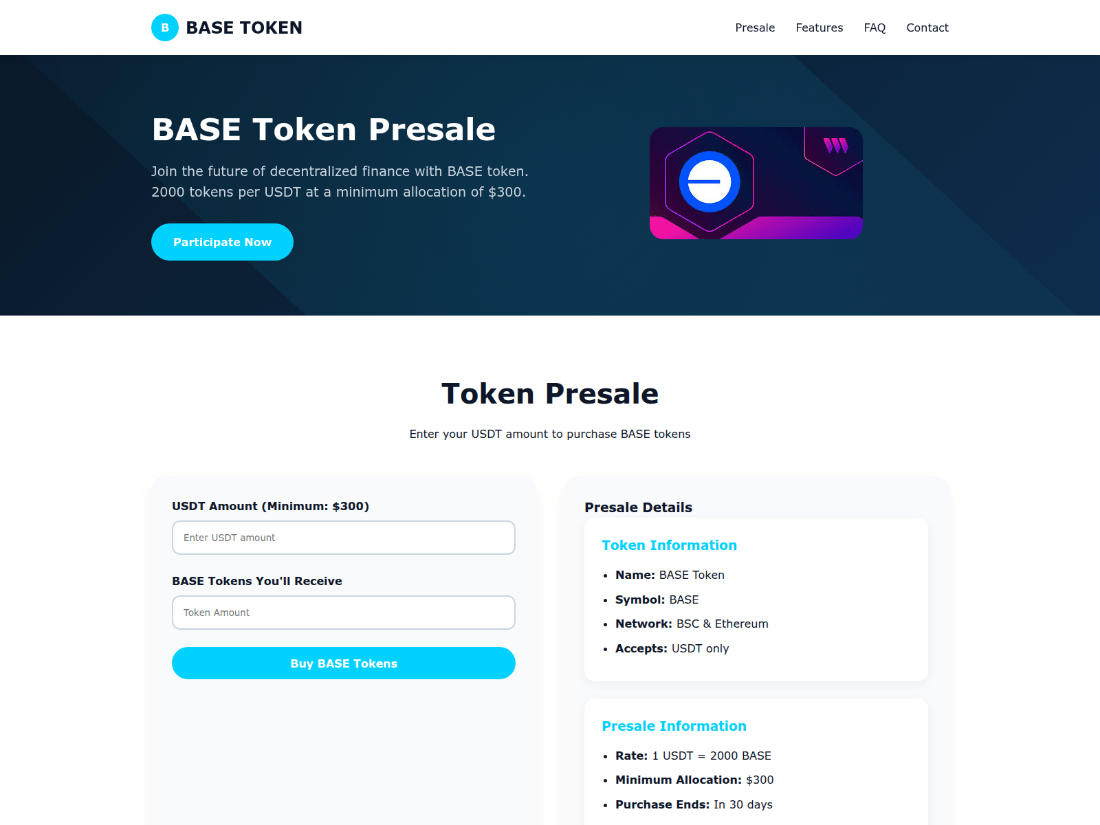 Screenshot of basetoken.sale