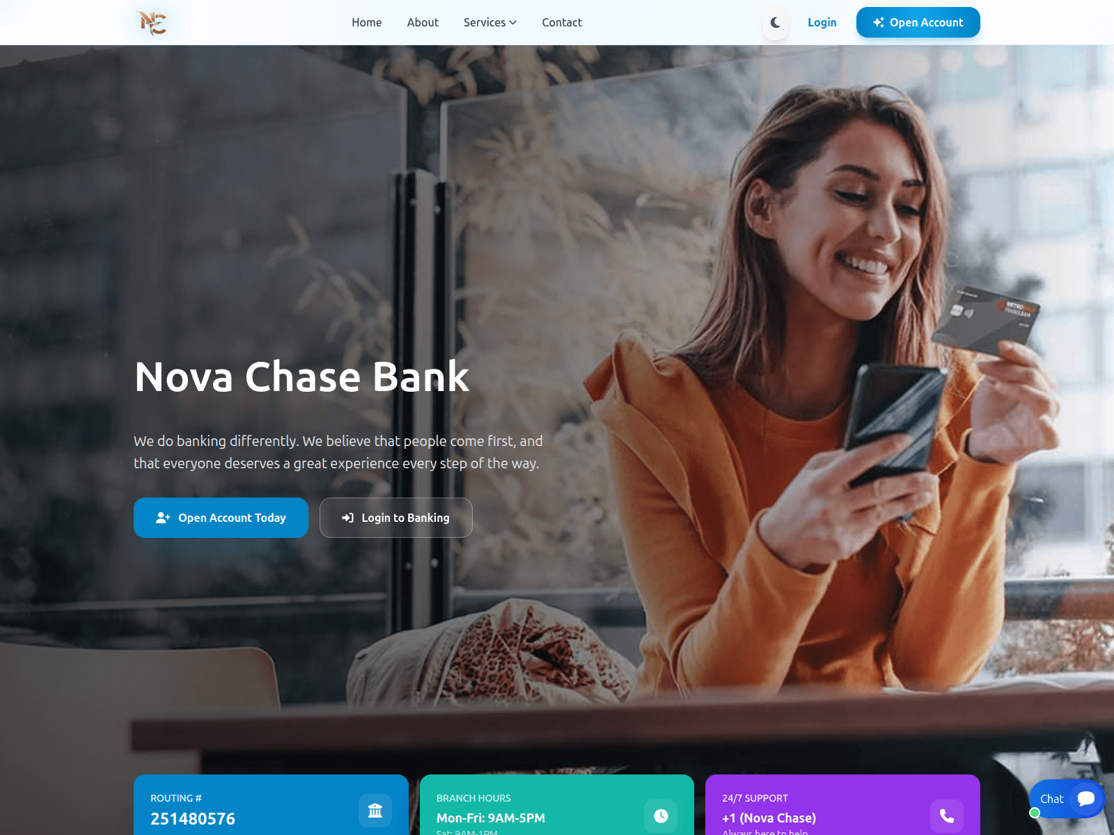 Screenshot of novachaseb.com.expresdeliveryservices.com