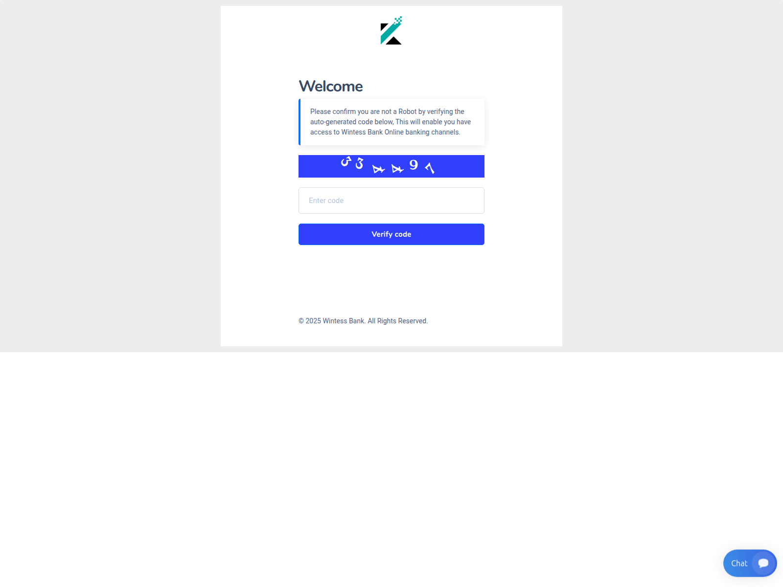 Screenshot of account.wintessb.com