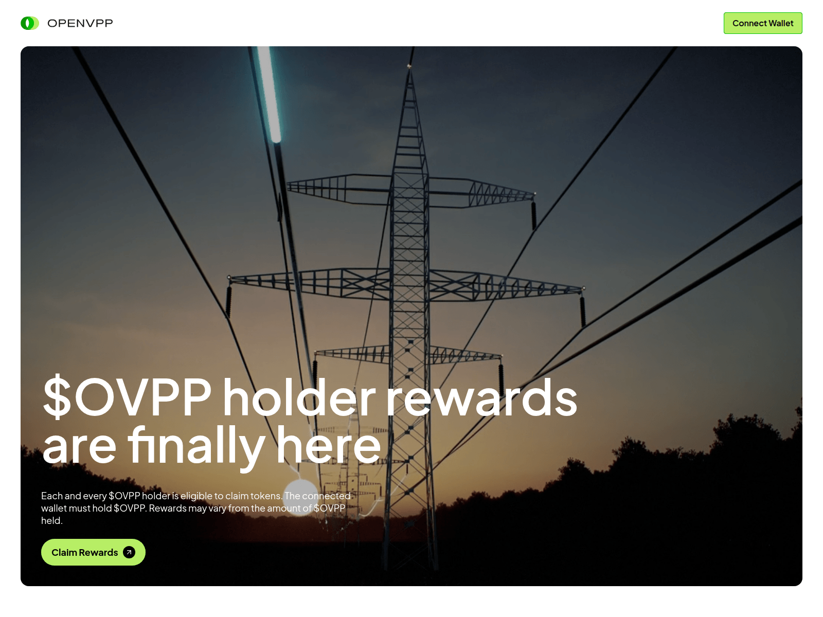 Screenshot of openvpp-rewards.xyz