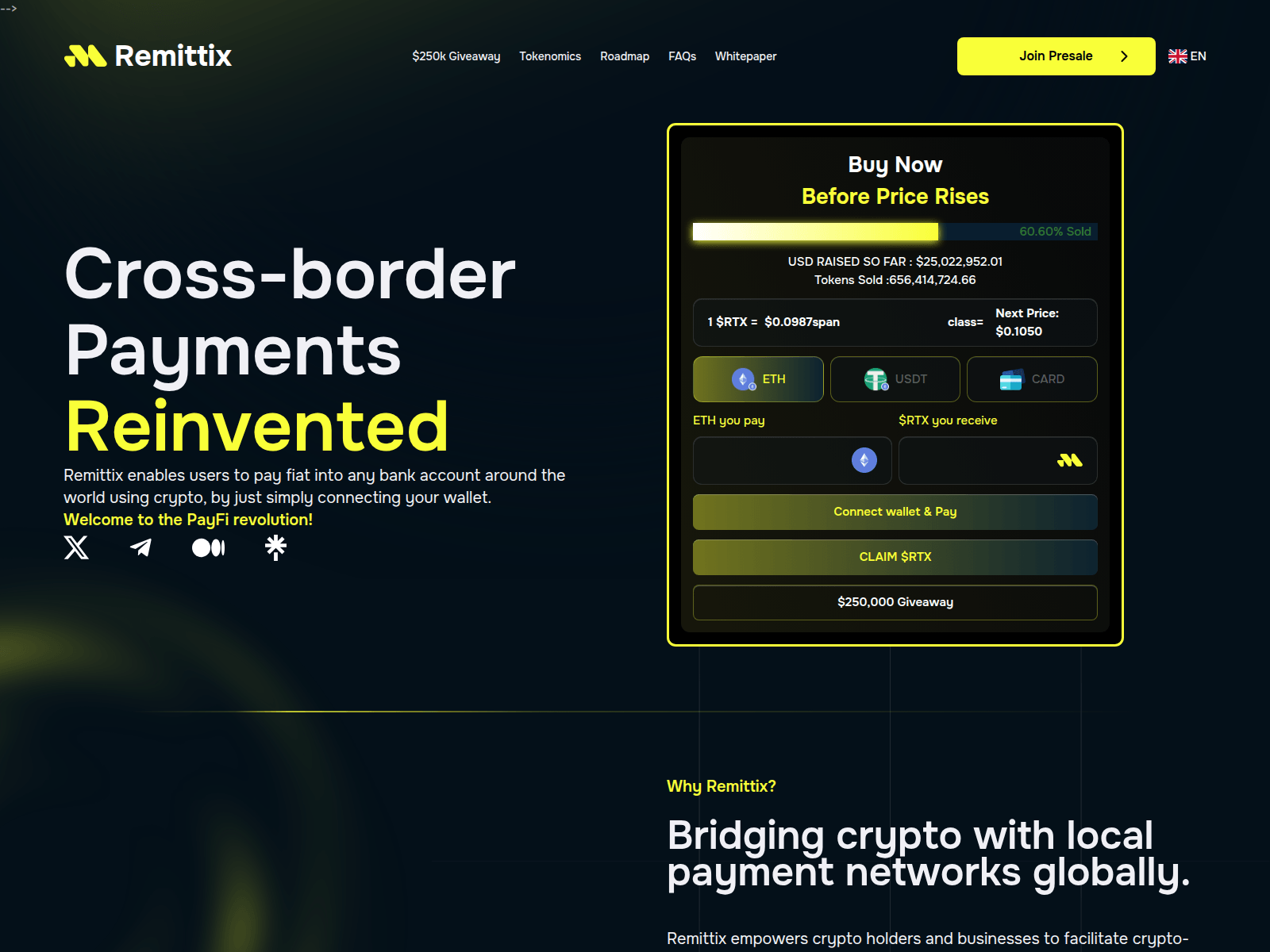 Screenshot of remitixtoken.pro