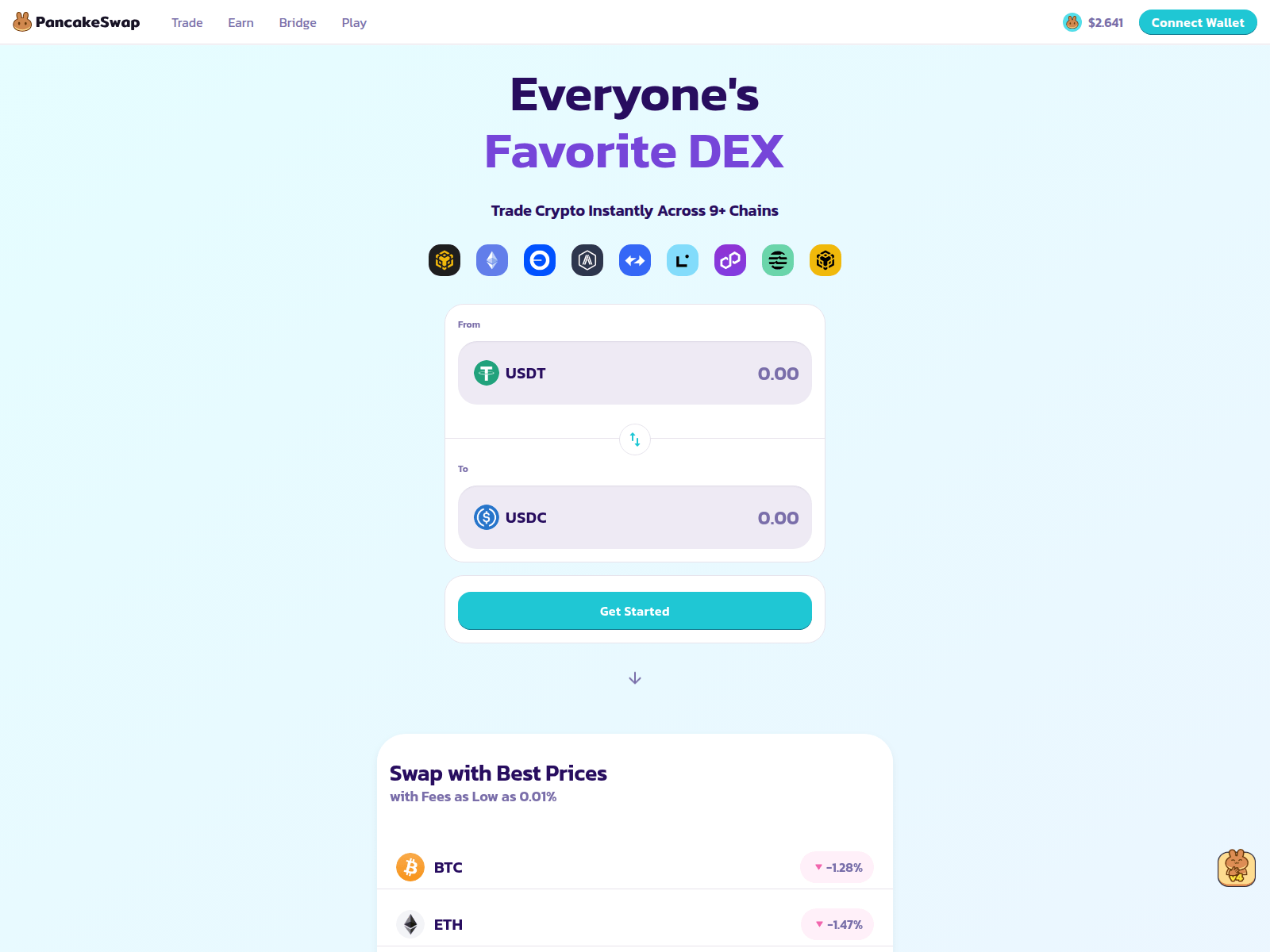 Screenshot of pan-swap.org