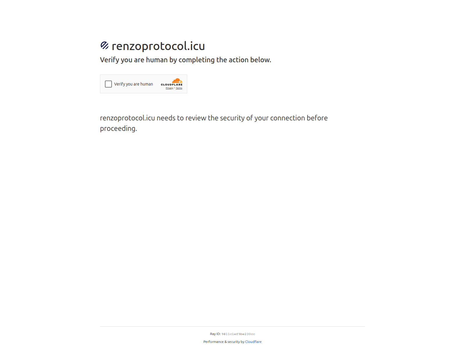 Screenshot of renzoprotocol.icu