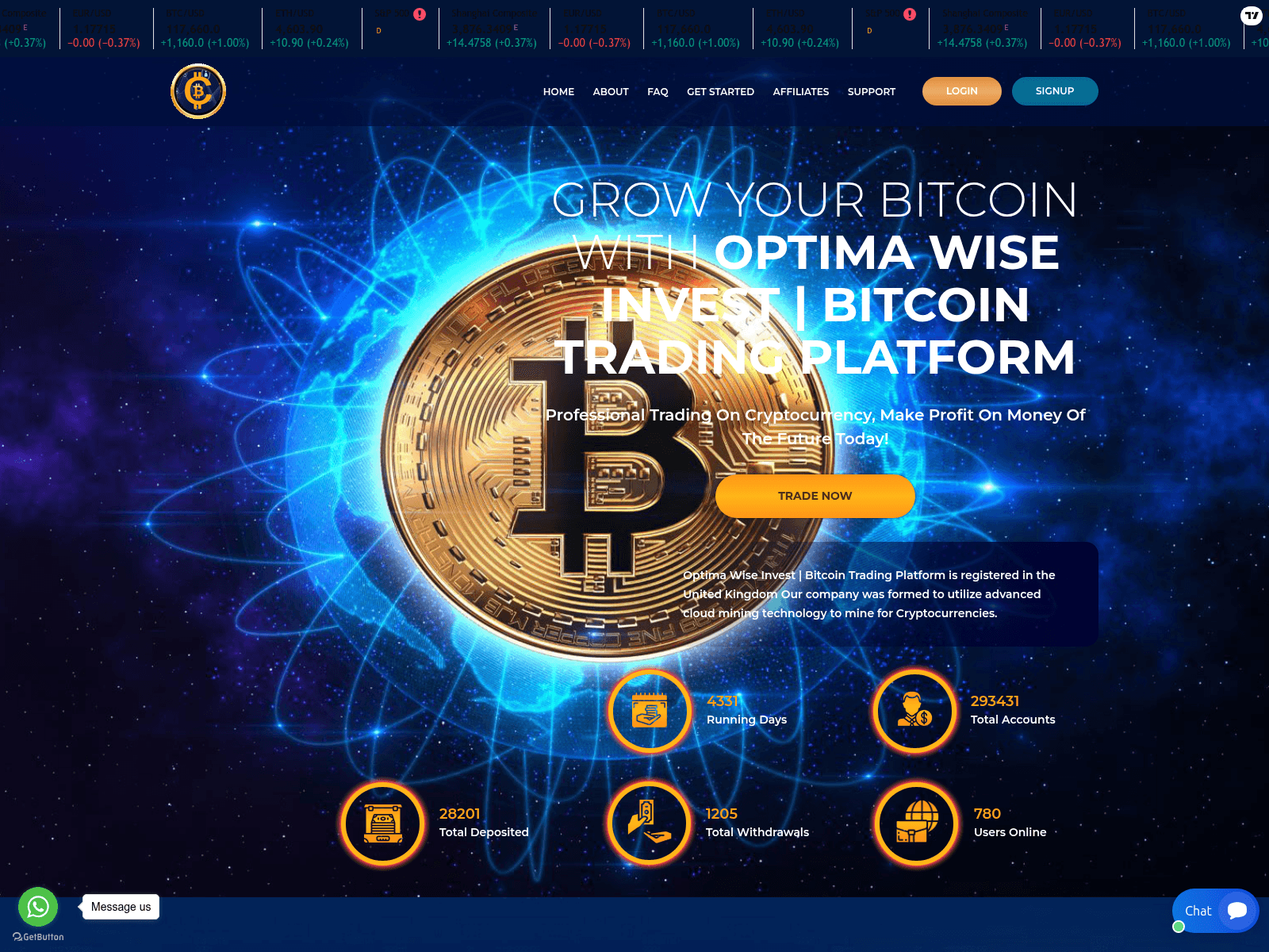 Screenshot of optimawiseinvest.xyz