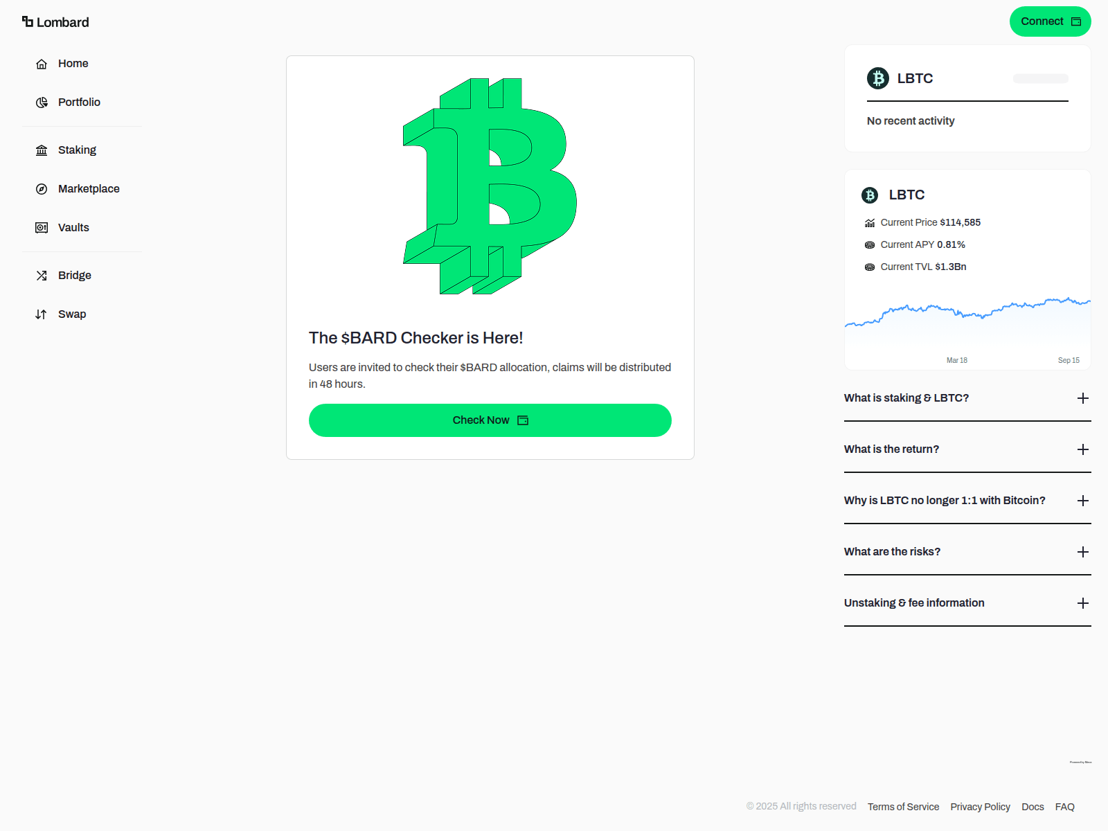 Screenshot of eligibility-lombard.finance