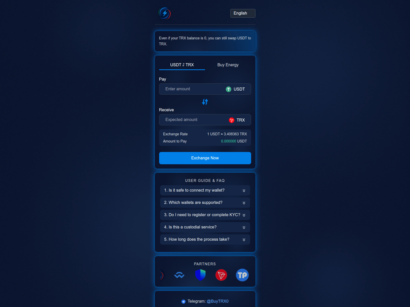 Screenshot of bytrx.org