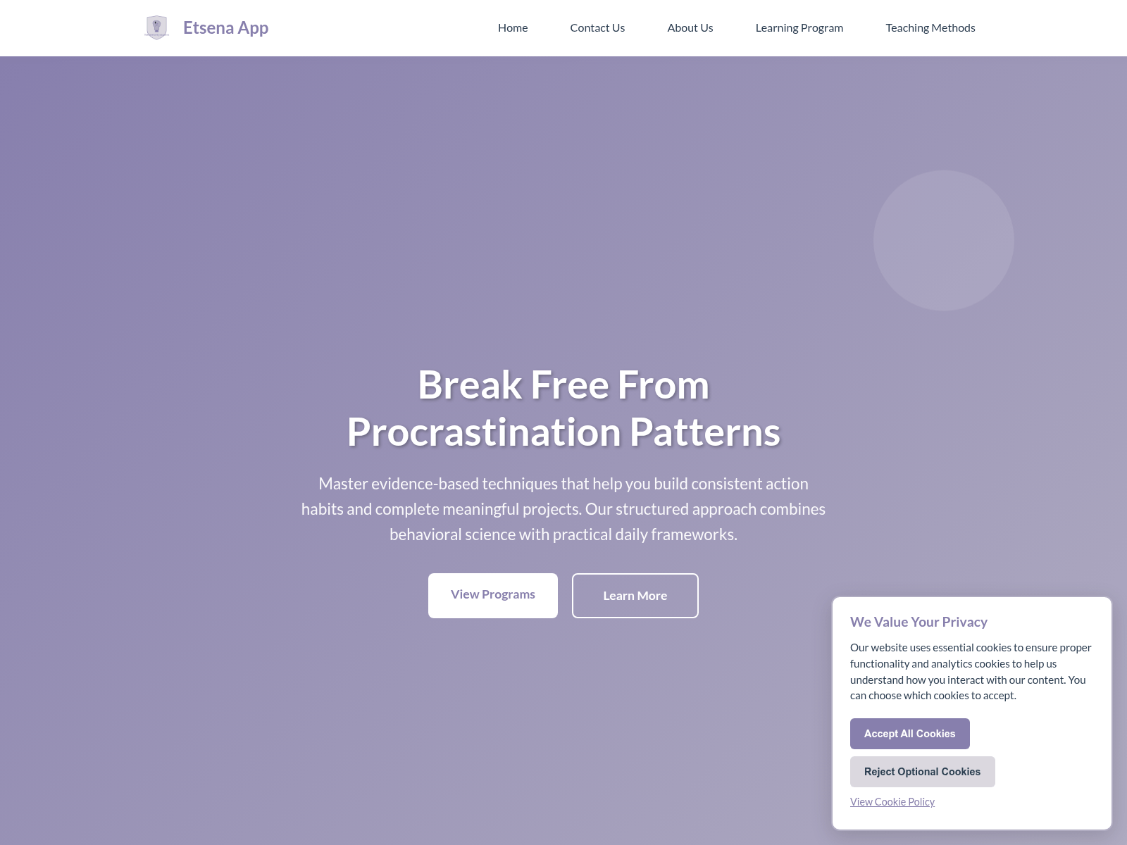 Screenshot of etsena-app.eu.com