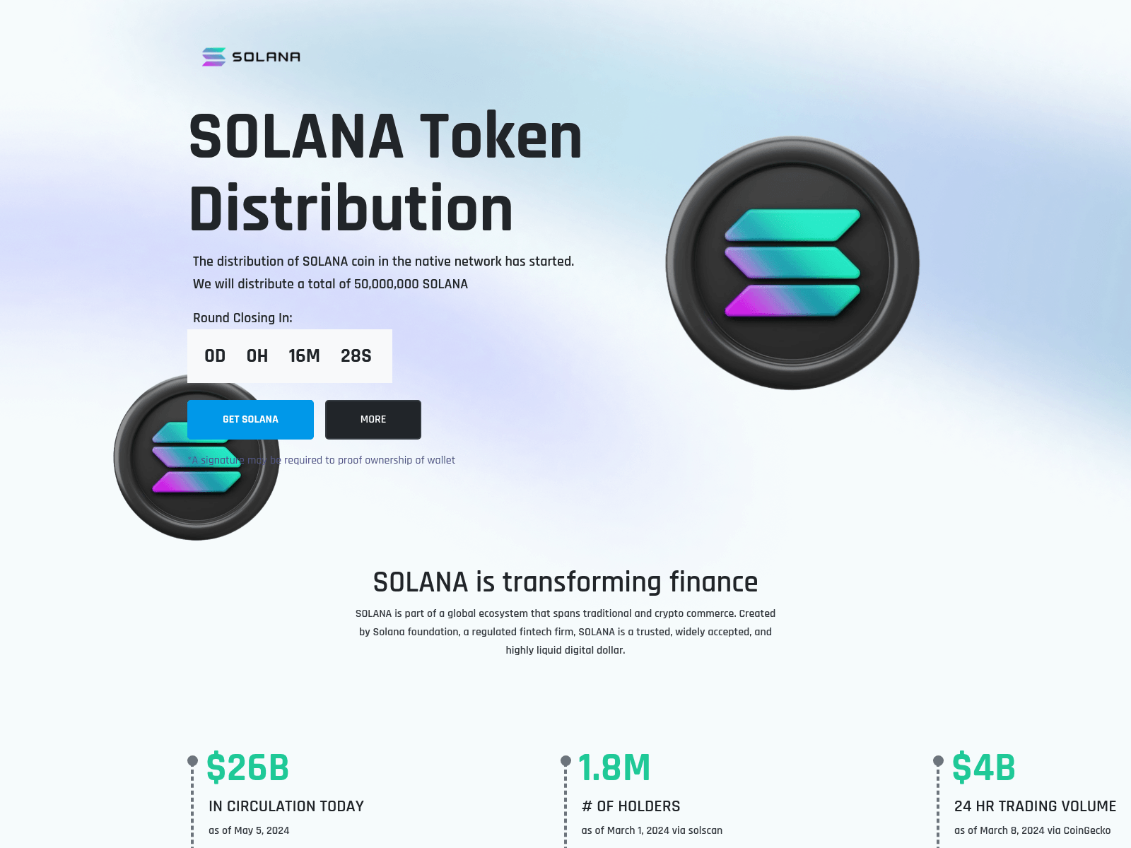 Screenshot of solana-wallets.pages.dev