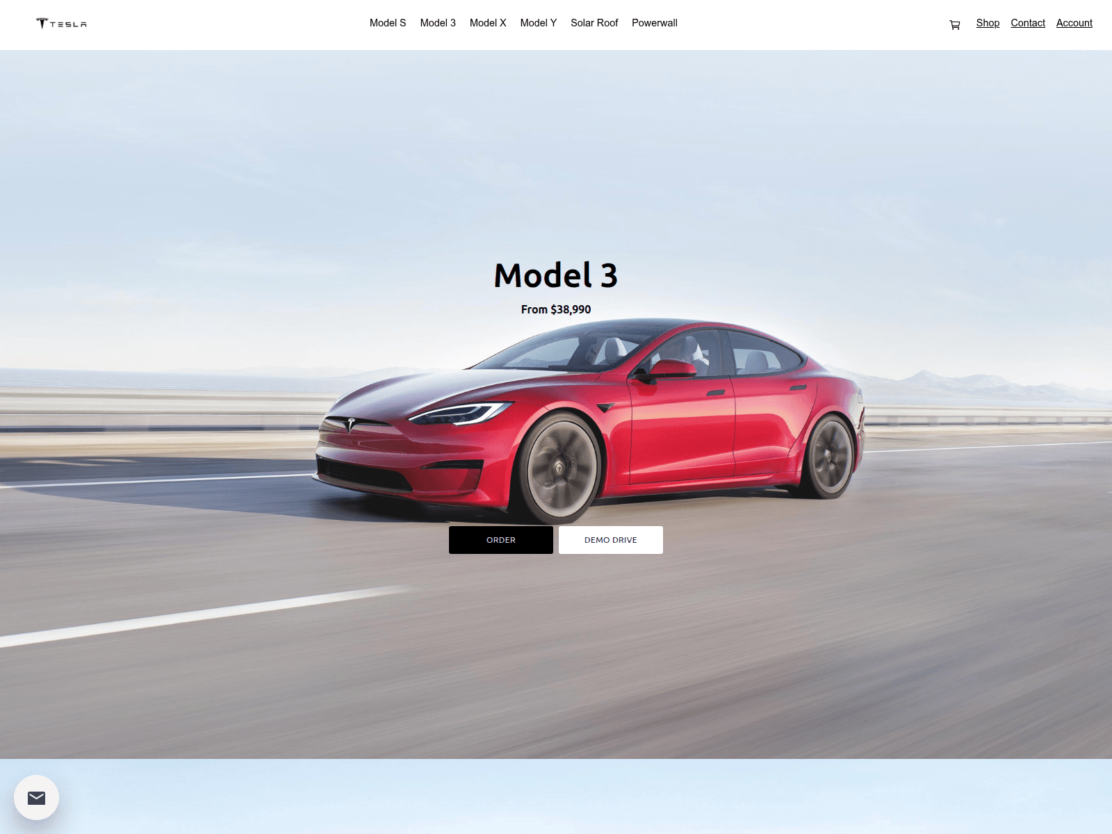 Screenshot of exotic.teslacarss.com