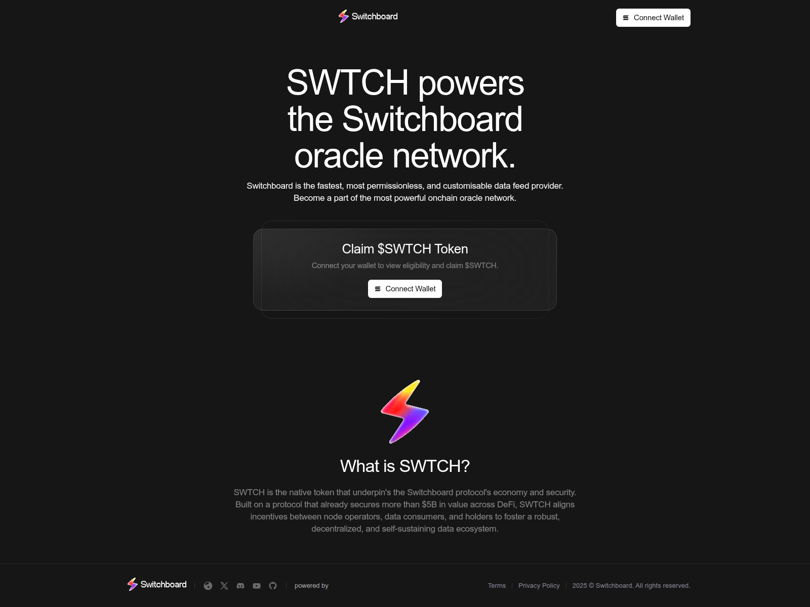 Screenshot of claim.switichboard.foundation
