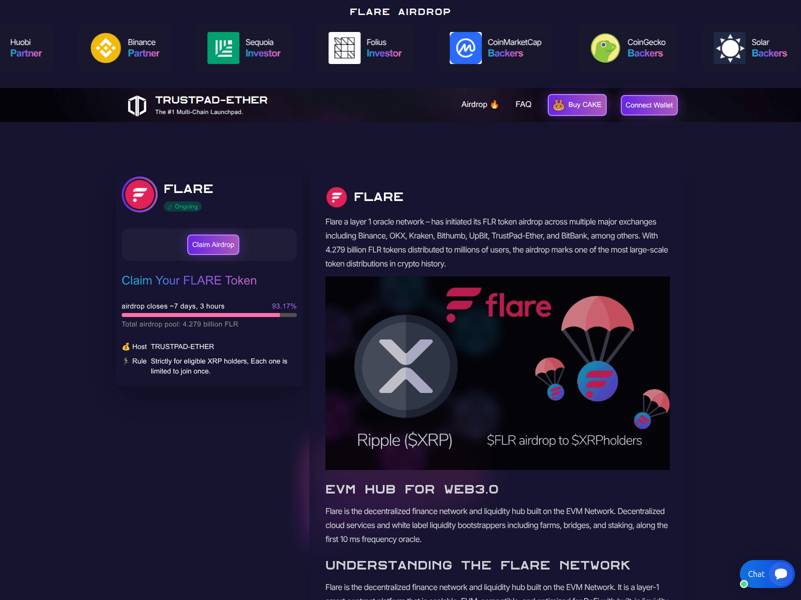 Screenshot of flarenetwork-xrp.com