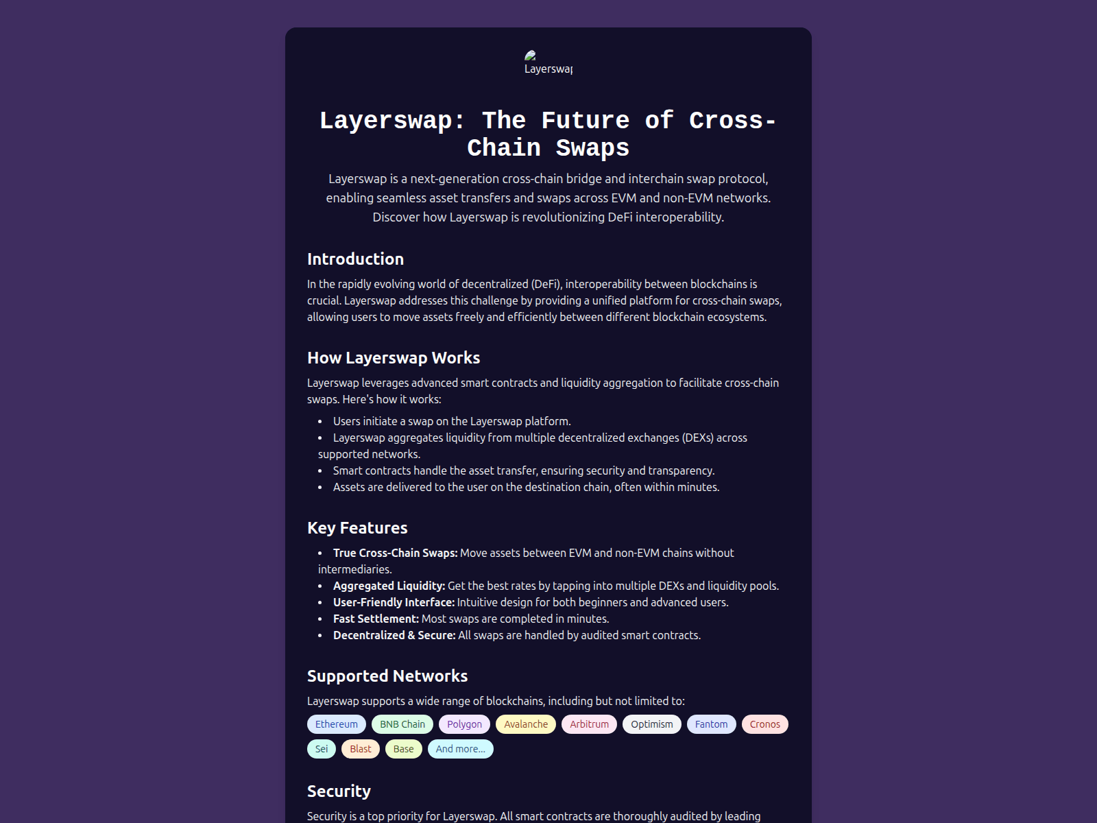 Screenshot of layerswap-exchange.com