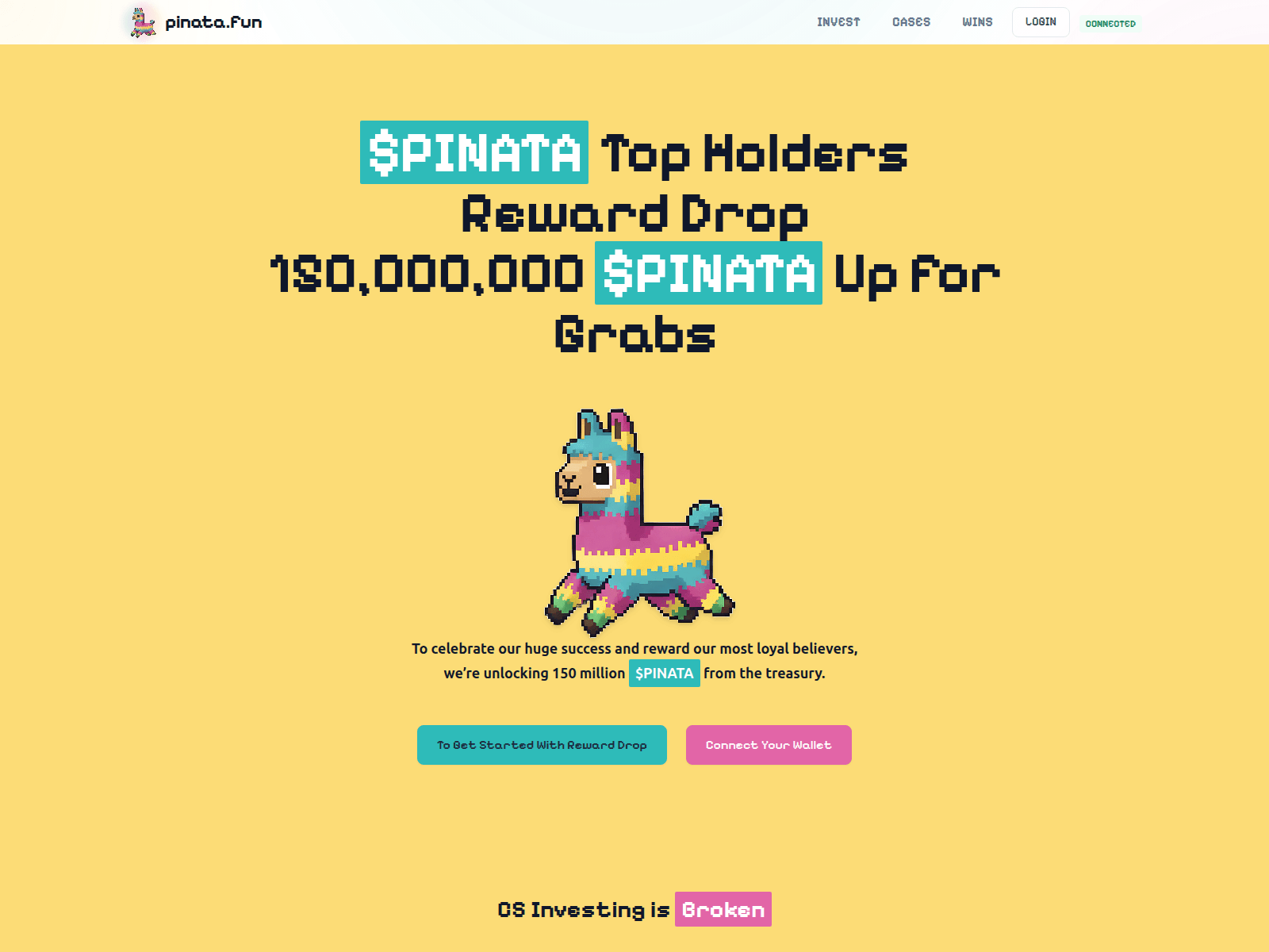 Screenshot of pinata-allocation.fun