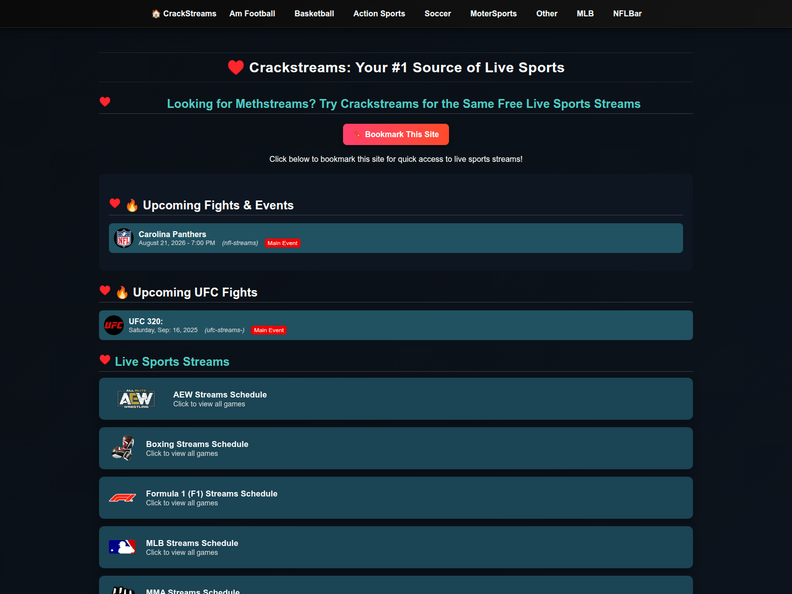 Screenshot of crackstreams.fit