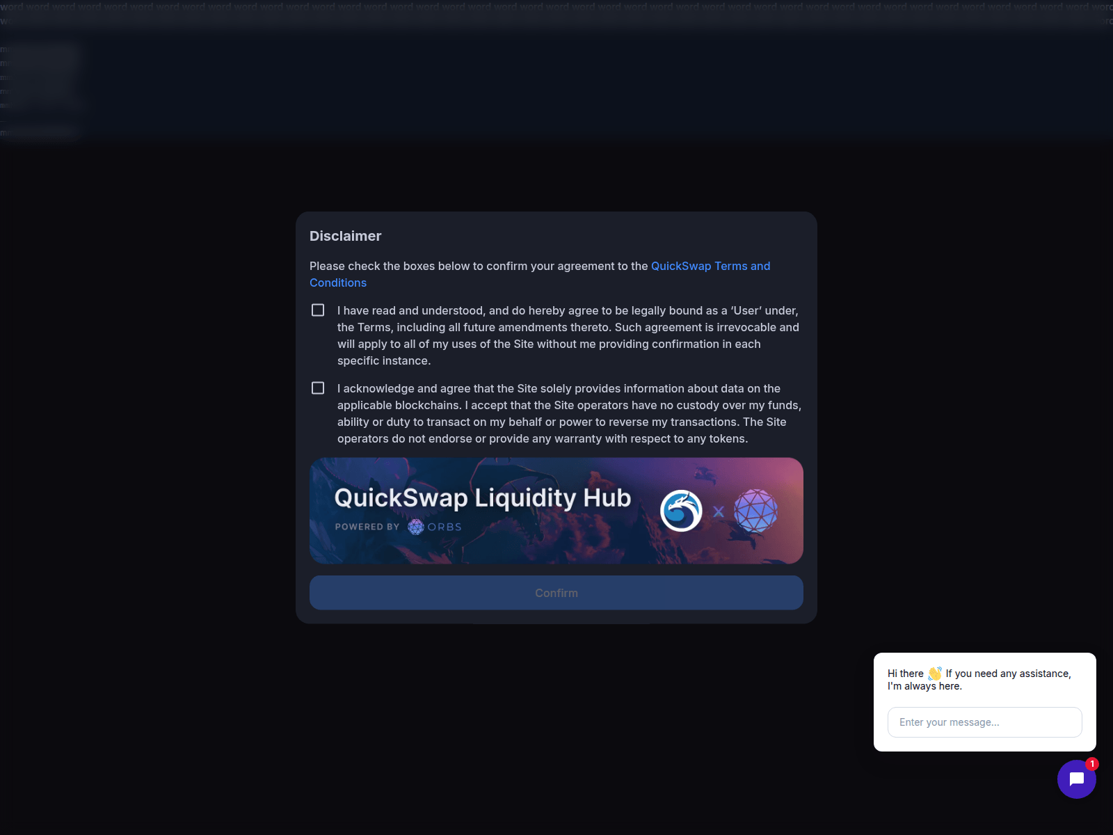 Screenshot of quickswap.exchange-defi-web-referral.icu