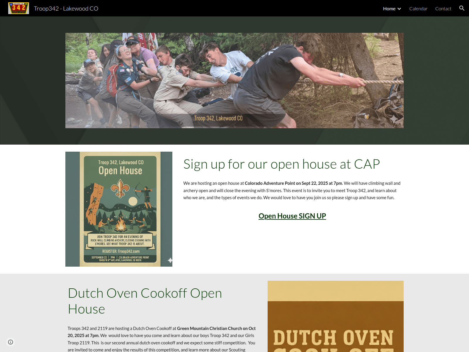 Screenshot of troop342.com