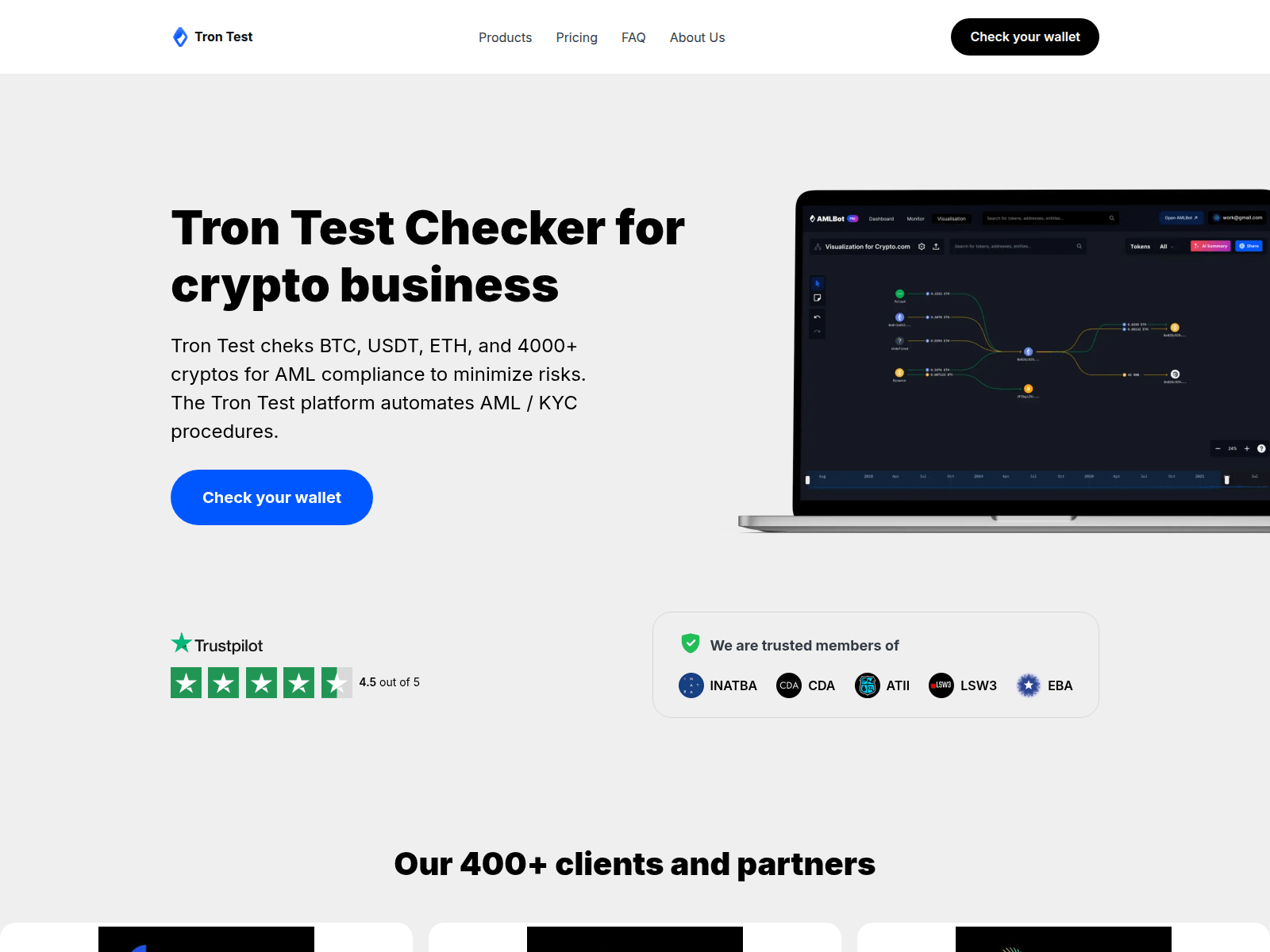 Screenshot of tronmonitor.org