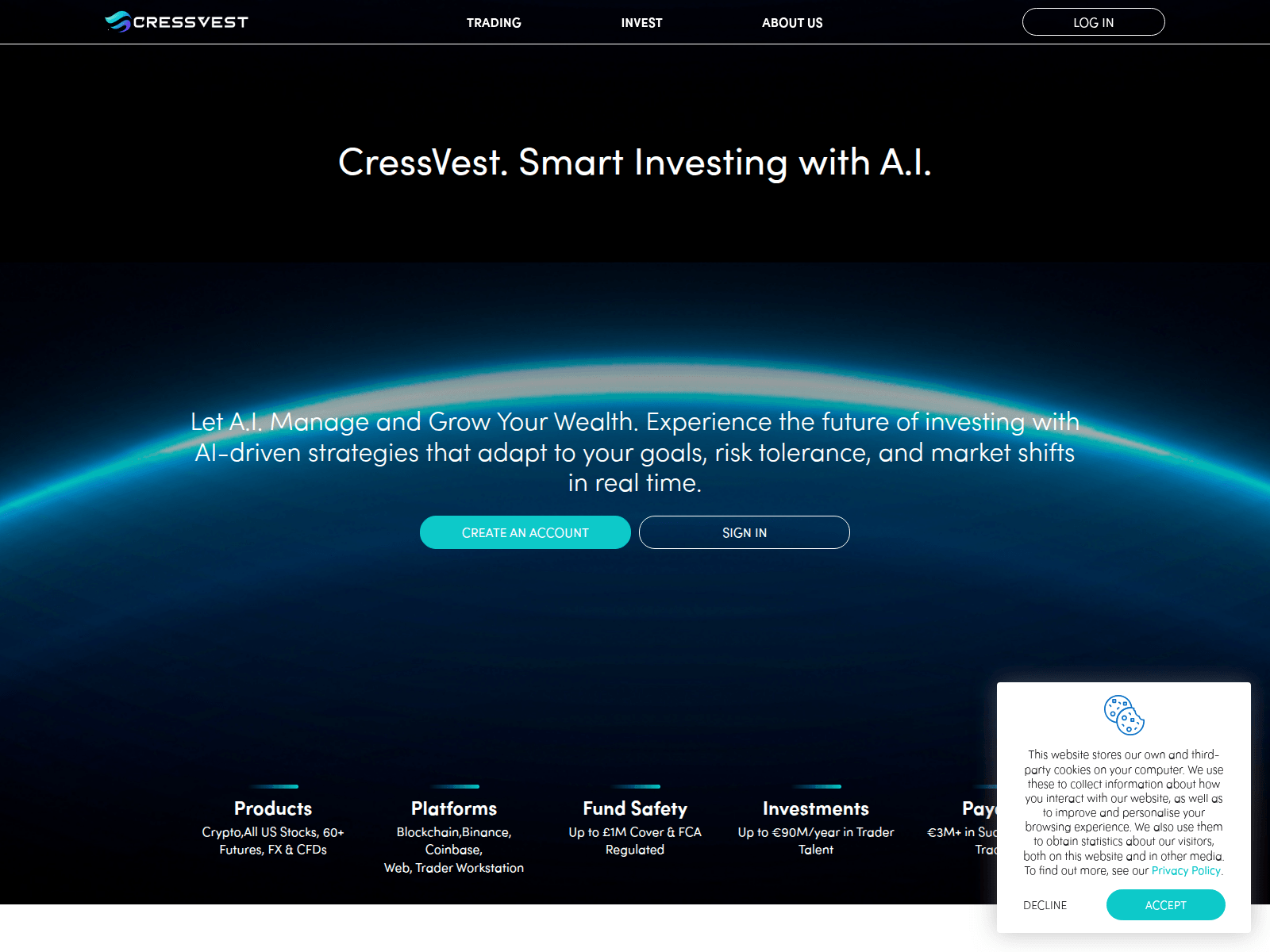 Screenshot of cressvestsolutions.com