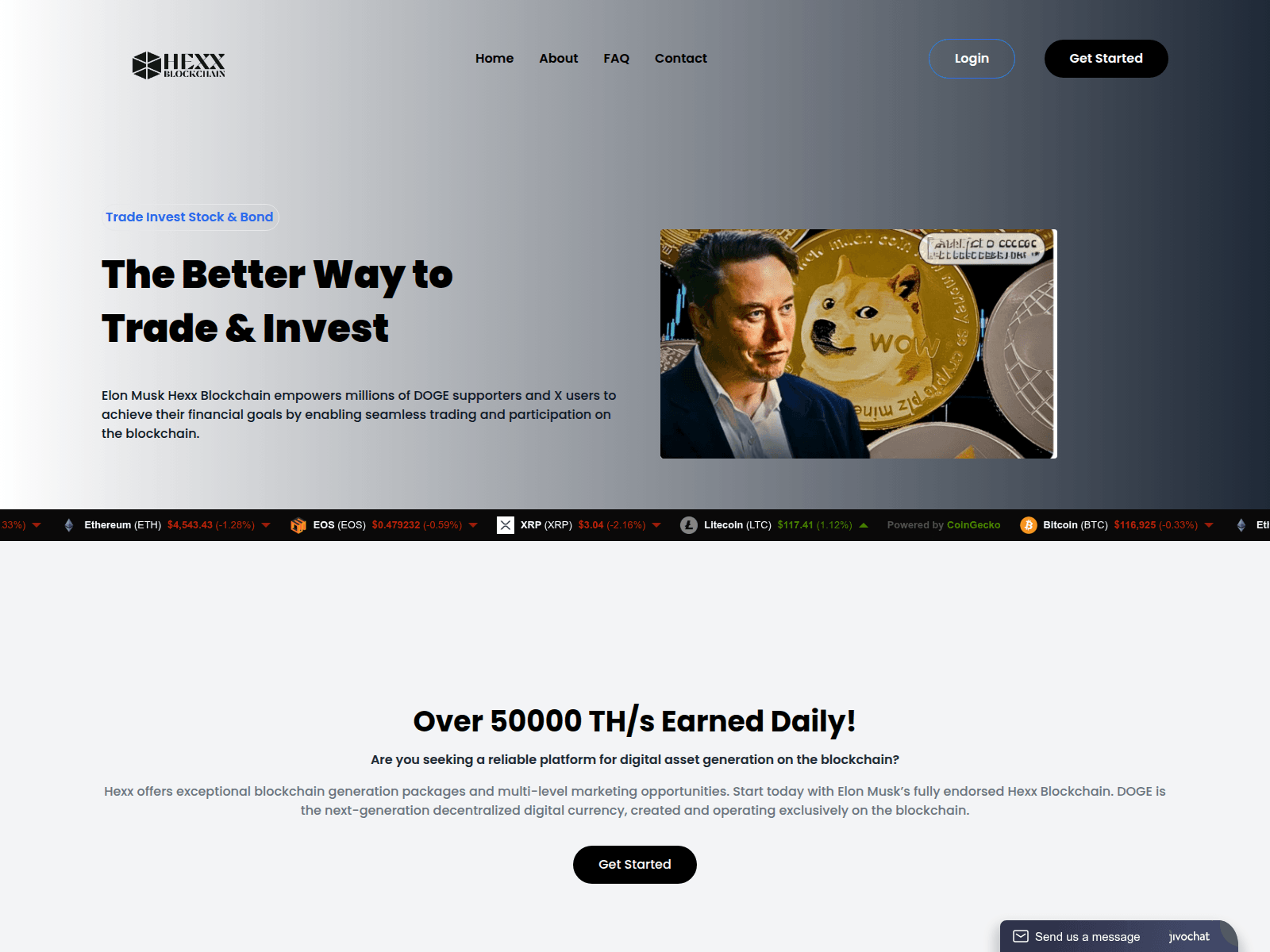 Screenshot of elonhexxbchainx.com