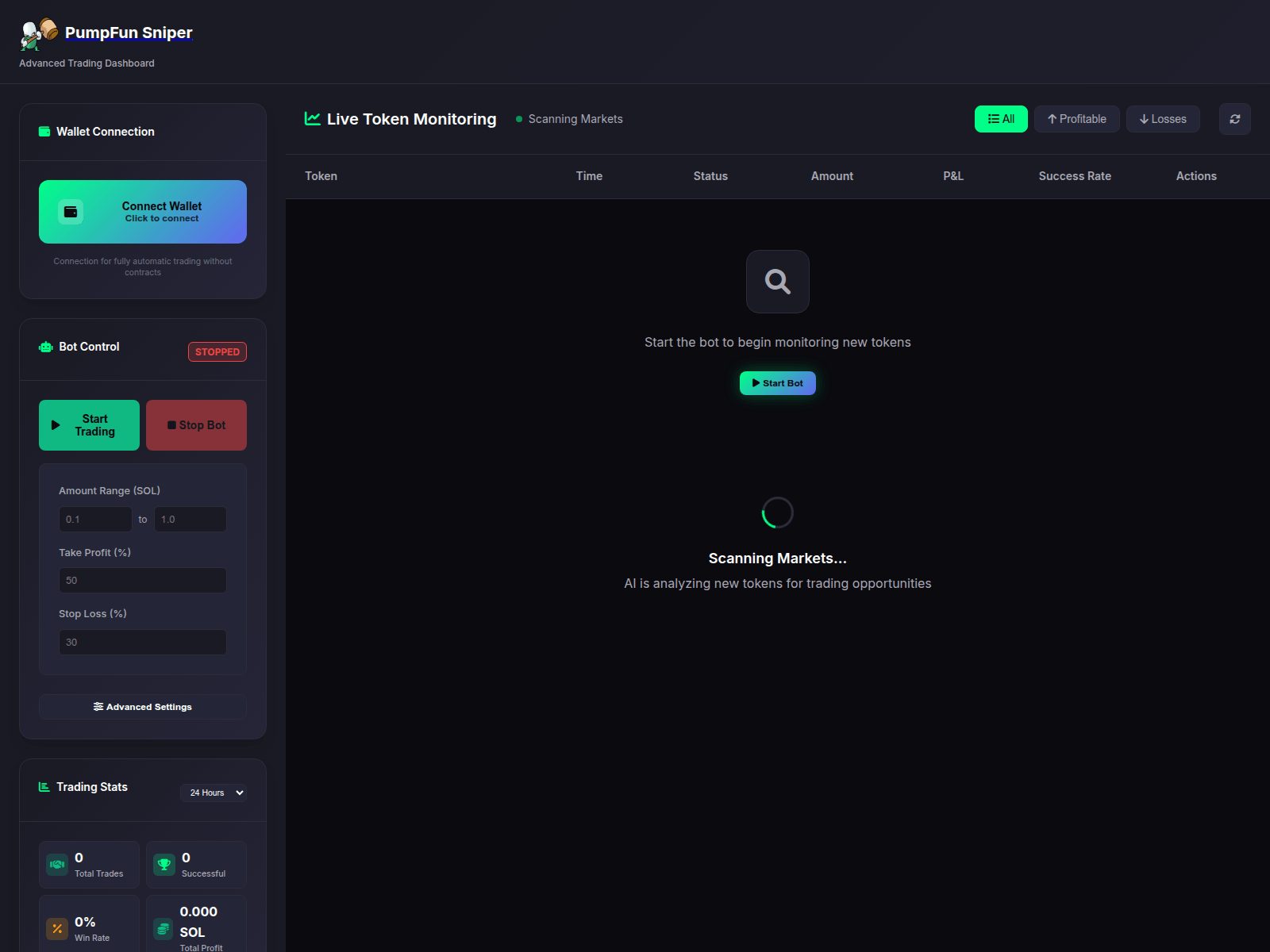 Screenshot of solsnipers.netlify.app