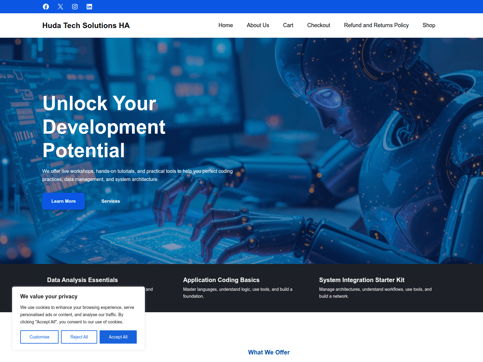Screenshot of hudatechsolutionsha.website.s-italiano.store