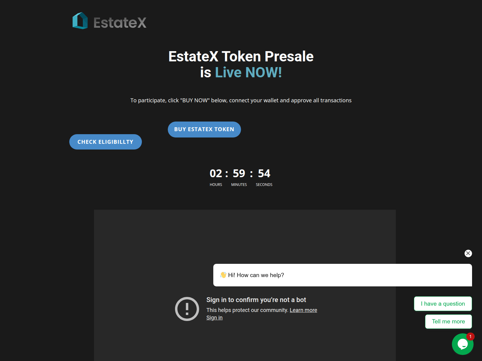 Screenshot of estatex.link