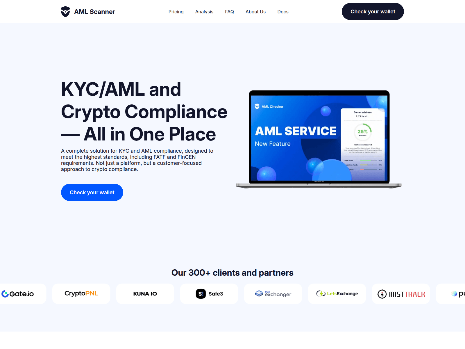 Screenshot of amlscanner.org