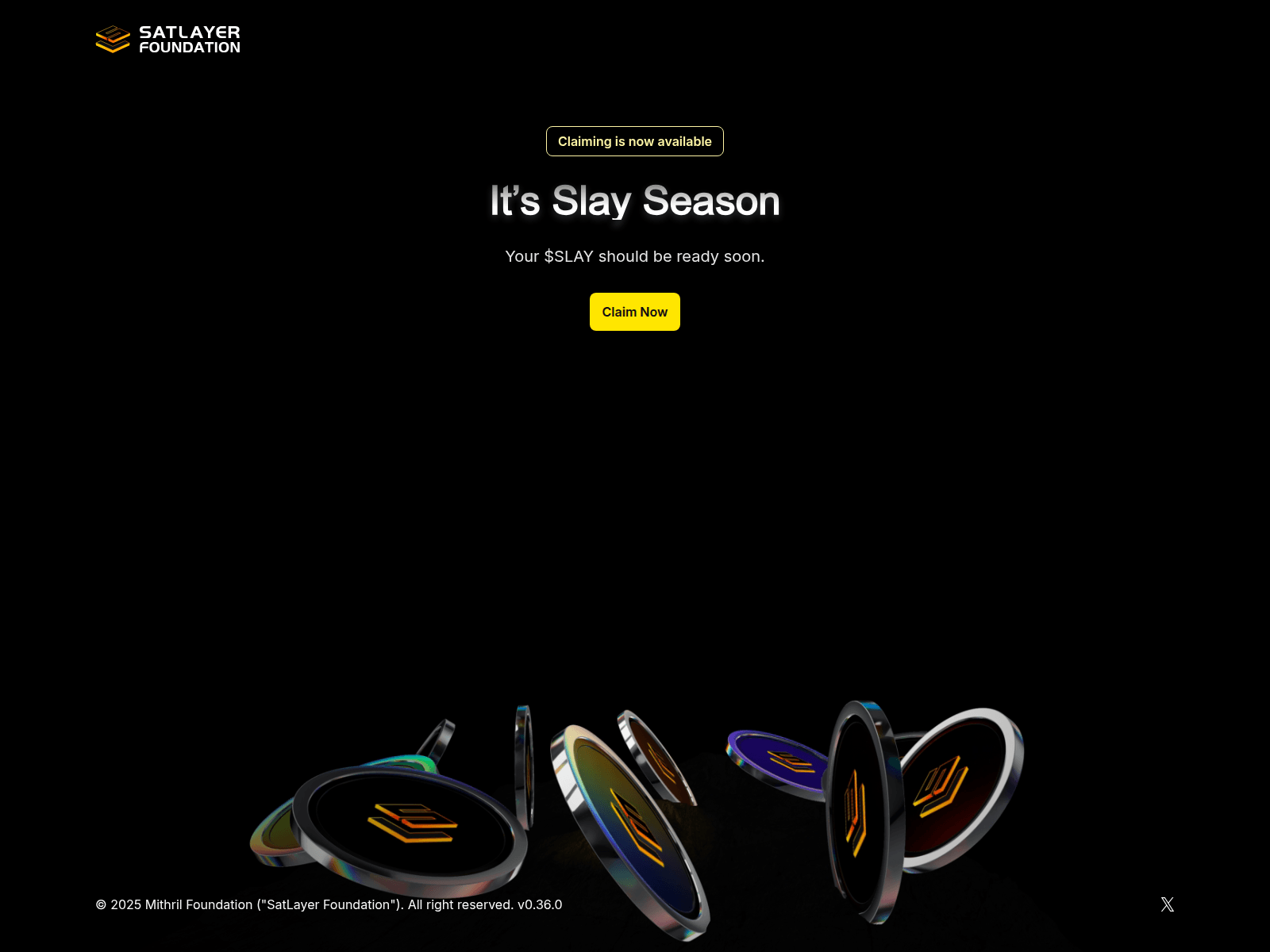 Screenshot of satlayer.claims