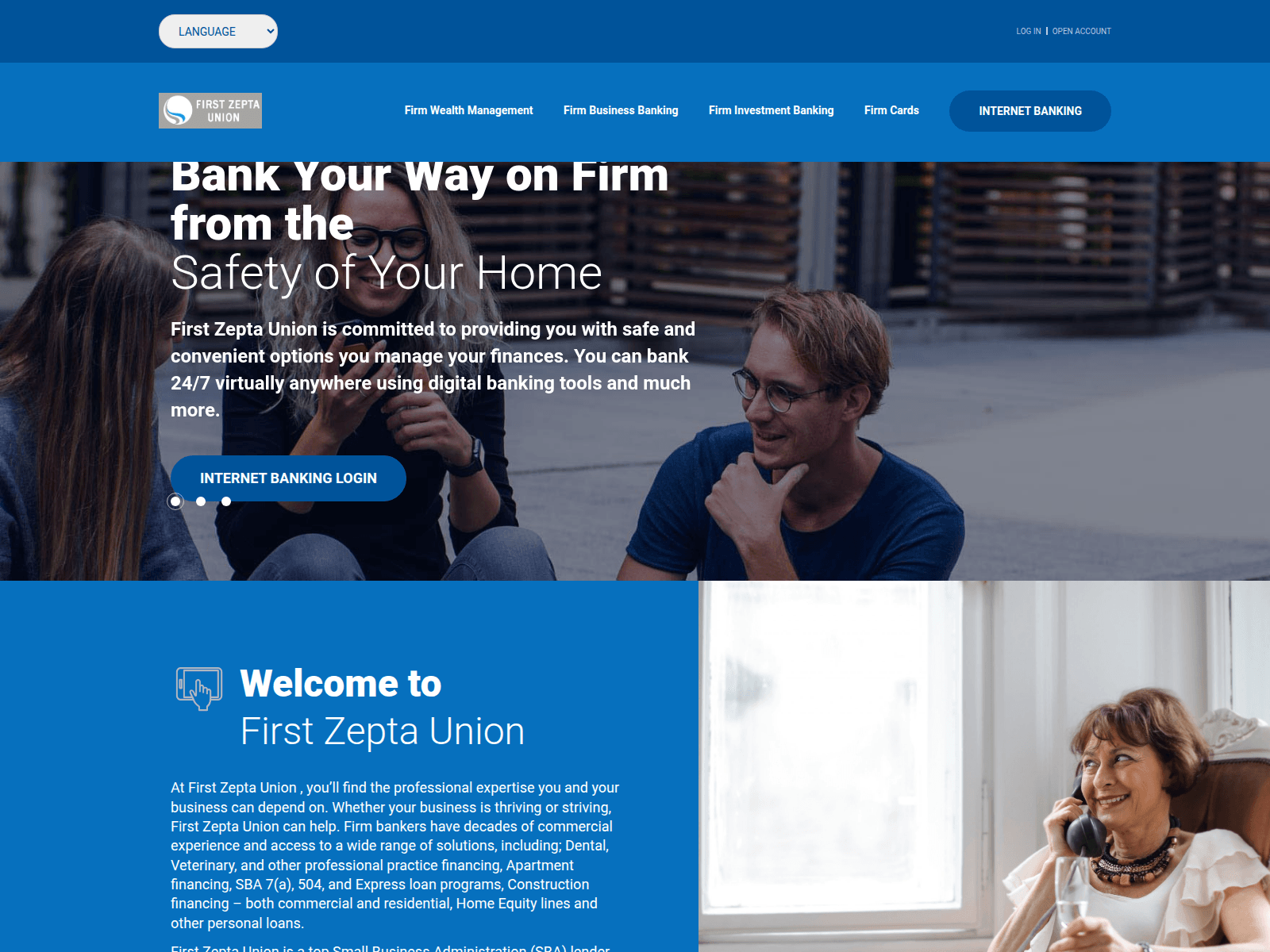 Screenshot of firstzeptaunion.com