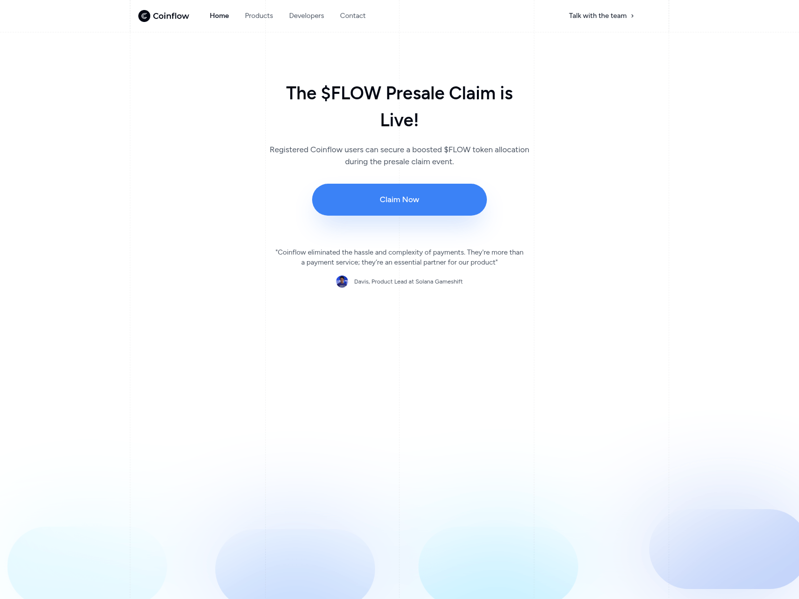 Screenshot of claim-coinflow.com