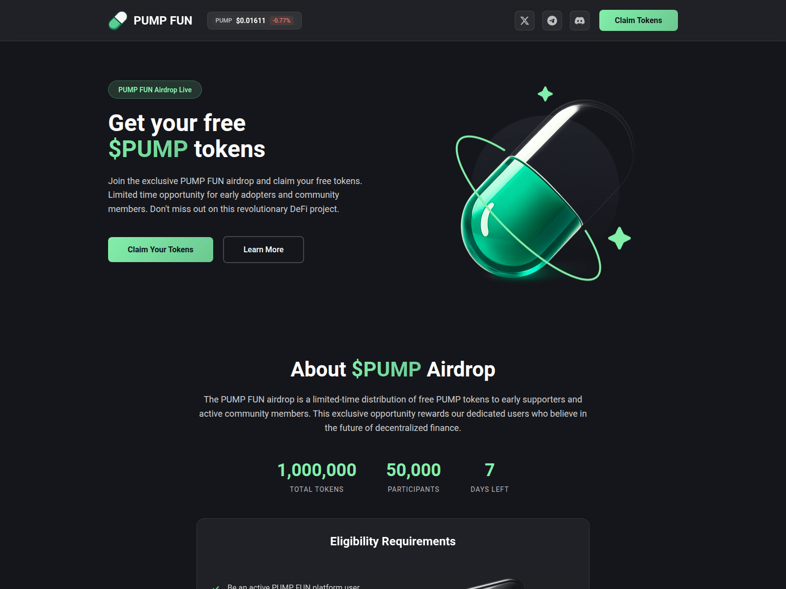 Screenshot of pumpfunairdrop.web.app