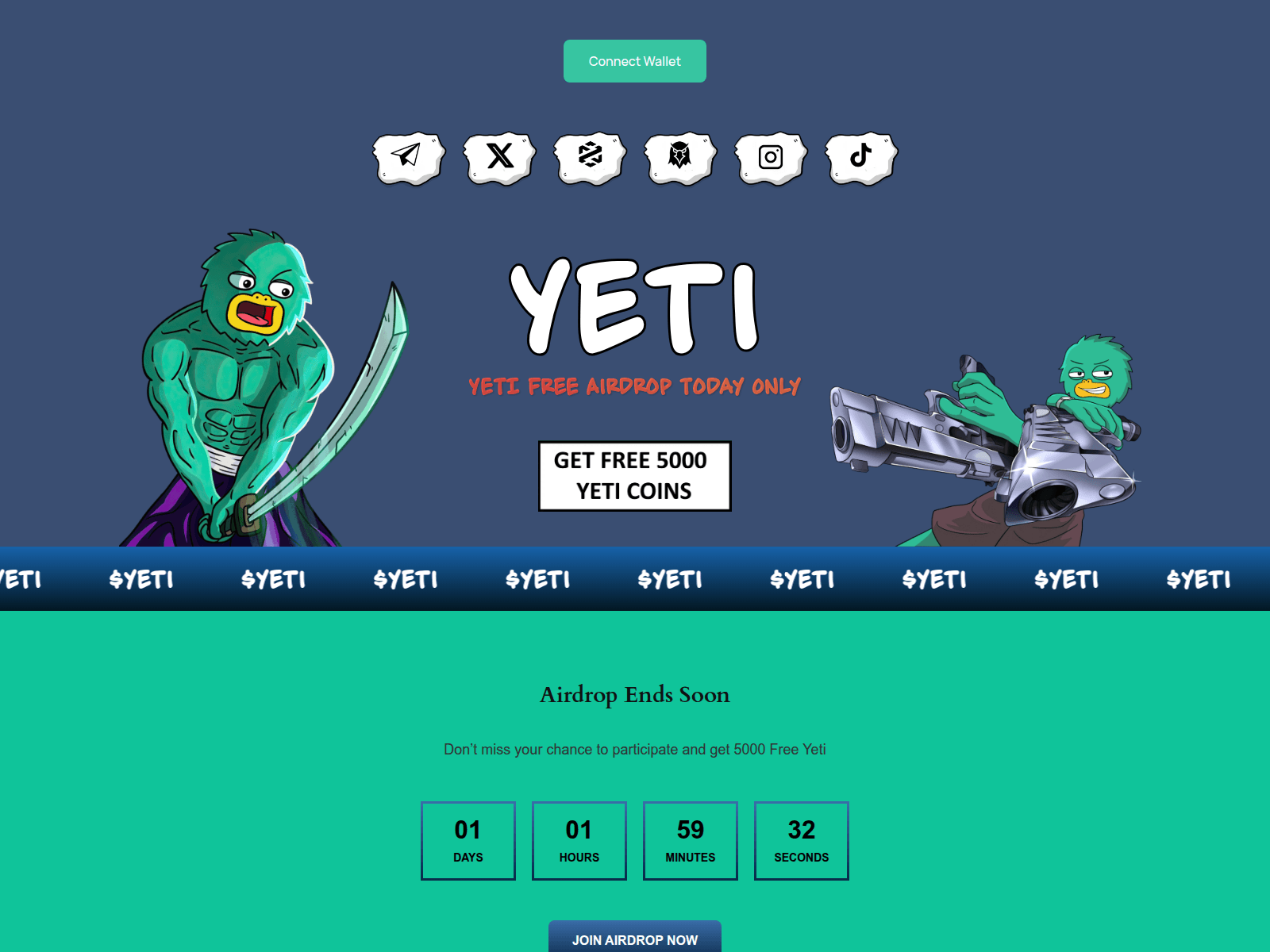 Screenshot of yeti-coin.top