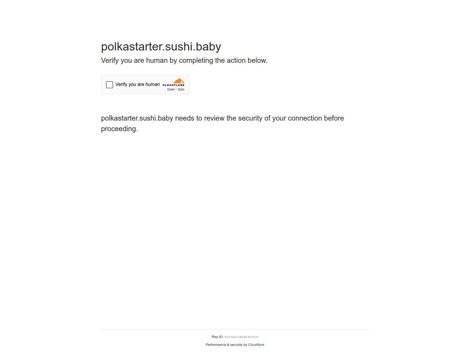 Screenshot of polkastarter.sushi.baby