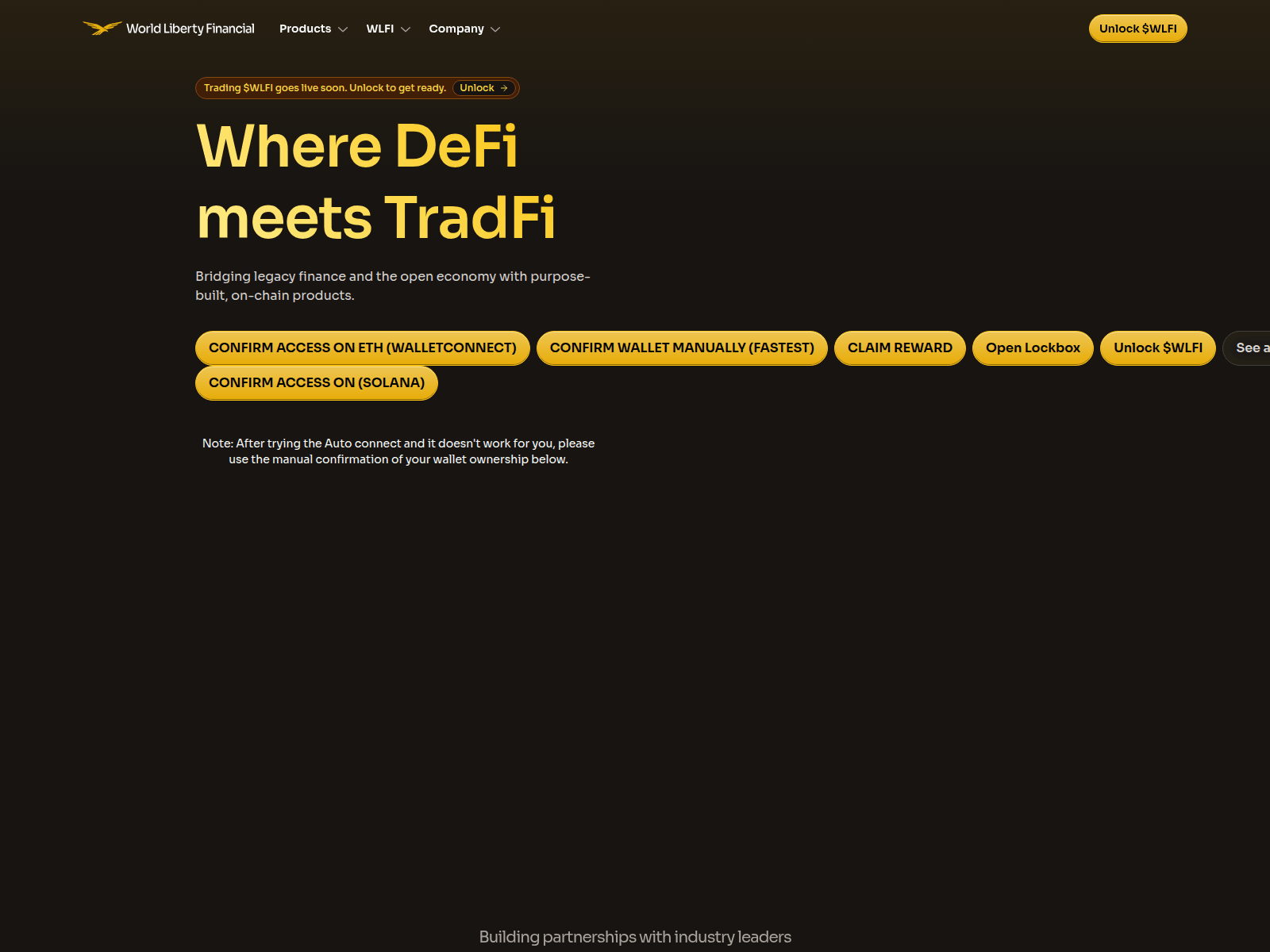 Screenshot of worldlibertyonfinancial.com