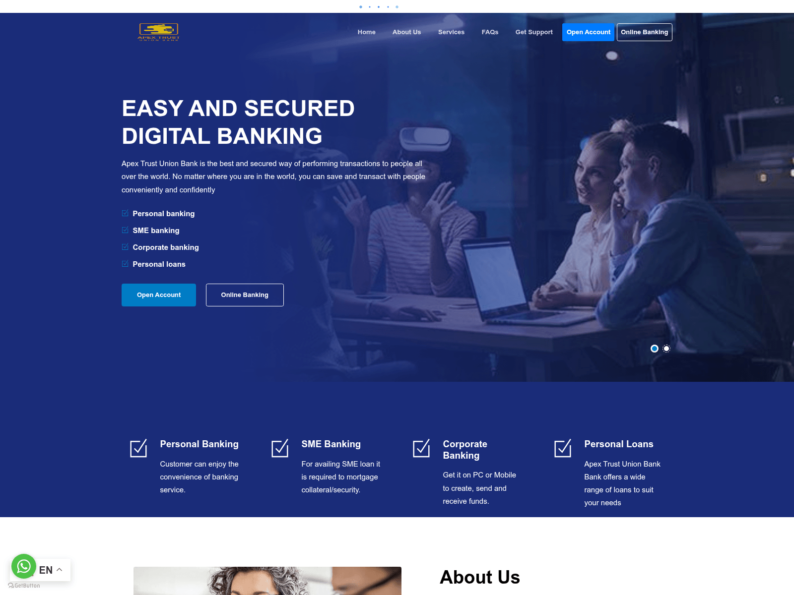 Screenshot of apextrust-union.us