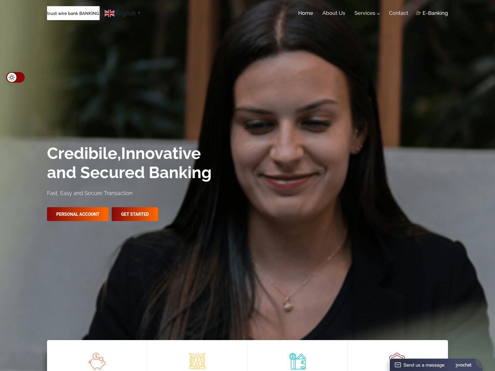 Screenshot of app.trustwirebank.click